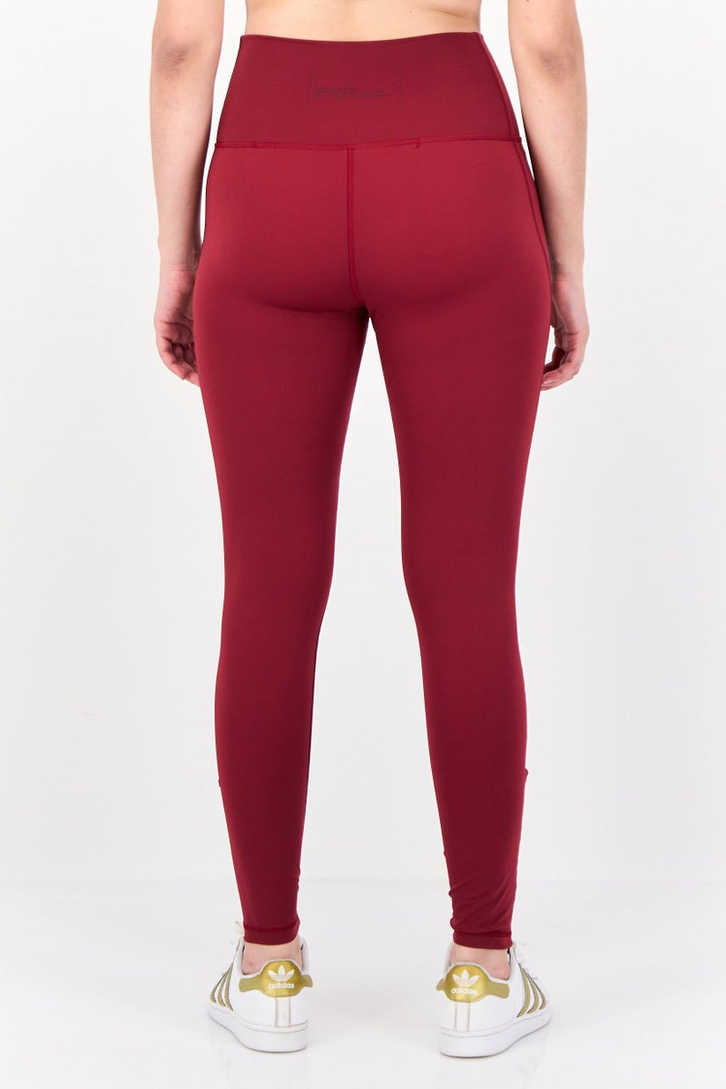 Adidas Women Sportswear Fit Training Tights, Maroon - Image 3