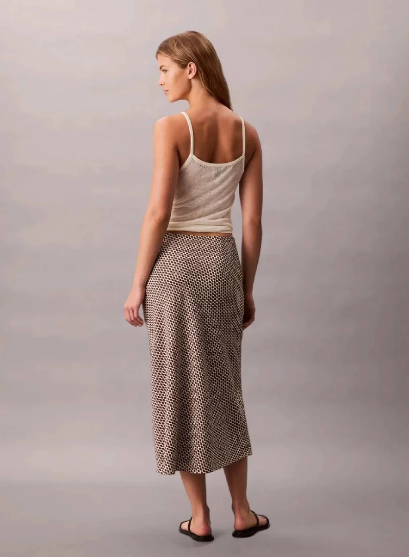 Calvin Klein Rocky Road Printed Midi Slip Skirt for Women | Best Price UAE