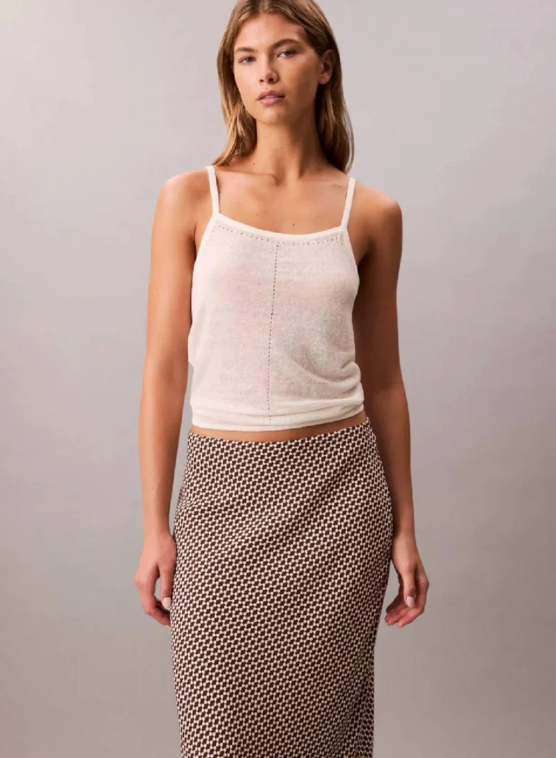 CALVIN KLEIN Printed Midi Slip Skirt