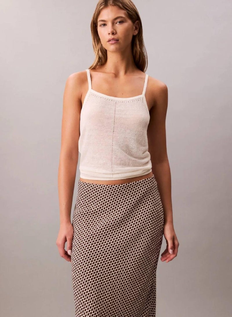 CALVIN KLEIN Printed Midi Slip Skirt - Image 2