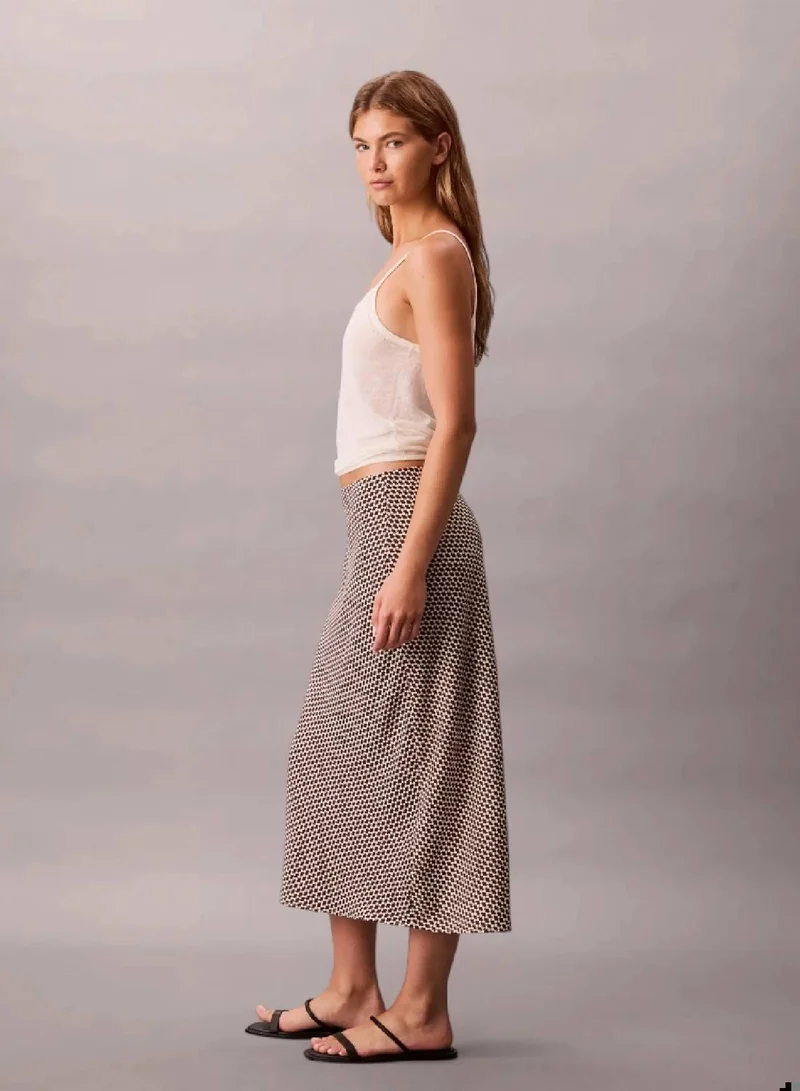 Calvin Klein Rocky Road Printed Midi Slip Skirt for Women | Best Price UAE