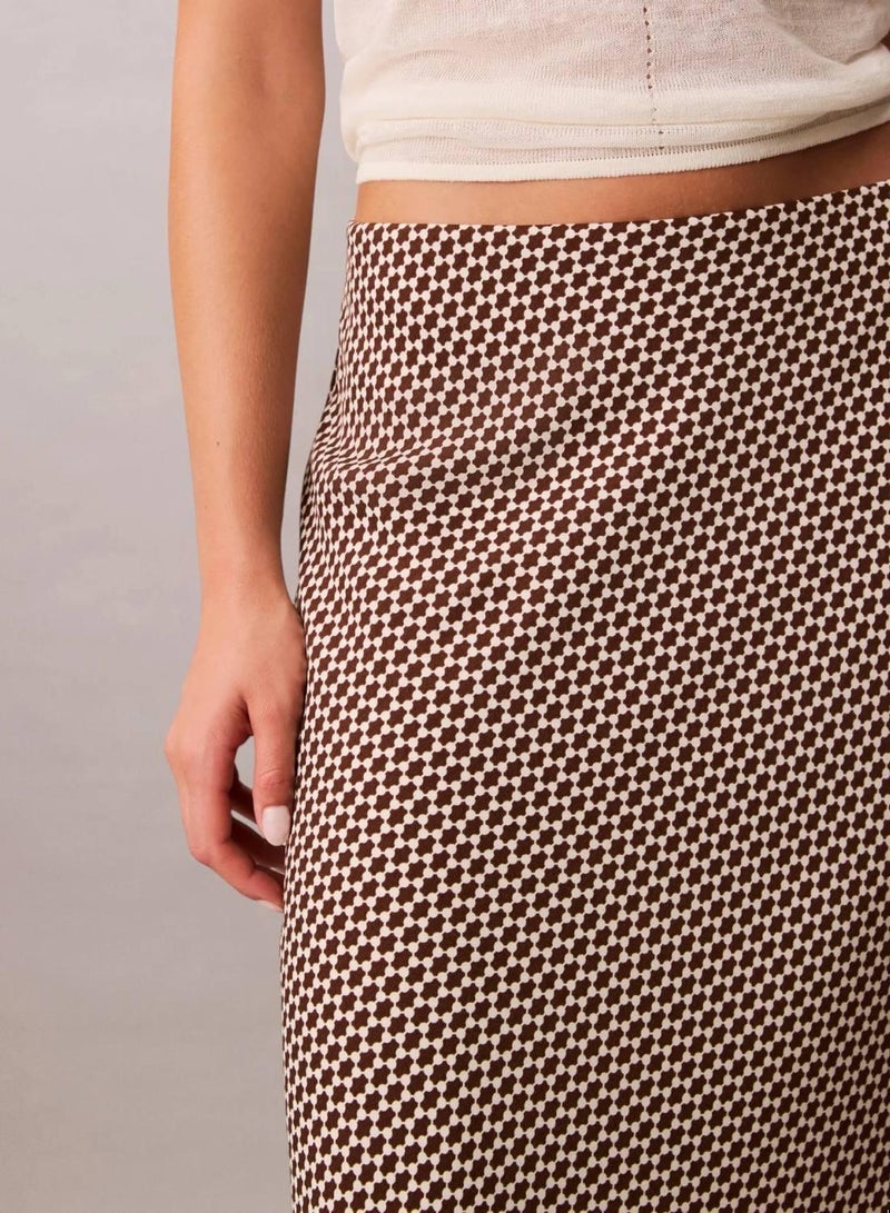 CALVIN KLEIN Printed Midi Slip Skirt - Image 4