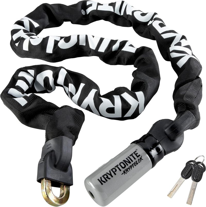Kryptonite Kryptolok 915 Bike Chain Lock, 5 Feet Long Heavy Duty Anti-Theft Sold Secure Gold Bicycle Chain Lock with Keys for Bike, Motorcycle, Scooter, Bicycle, Door, Gate, Fence - Image 1