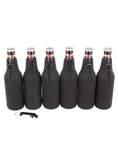 Beer Bottle Insulator Sleeve Neoprene Ring Zipper 6 Pack With Bottle Opener For 12 Oz 330 Ml Bottles Black pjt-B - pzsku/ZDBBE9FEB005026741C95Z/45/_/1721976351/f6ea2dc2-3f9d-4b5e-9e45-9e4258c6e25e