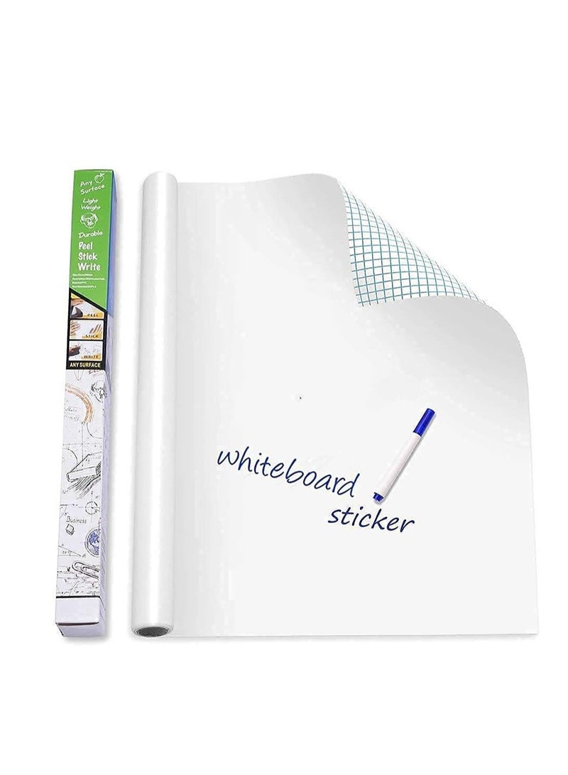 Terabyte White Board Self Adhesive Wall Sticker - Large Thickened Waterproof Removable Dry Erase Self-Adhesive Whiteboard Sticker White - Image 1