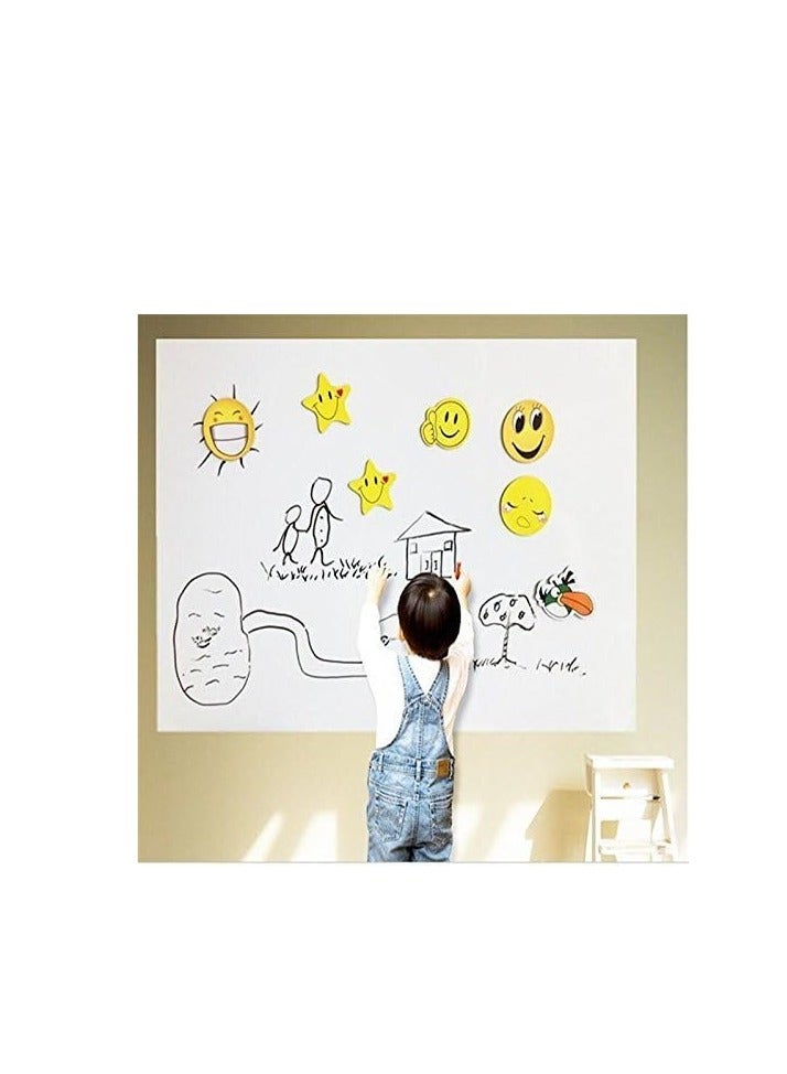 Terabyte White Board Self Adhesive Wall Sticker - Large Thickened Waterproof Removable Dry Erase Self-Adhesive Whiteboard Sticker White - Image 2