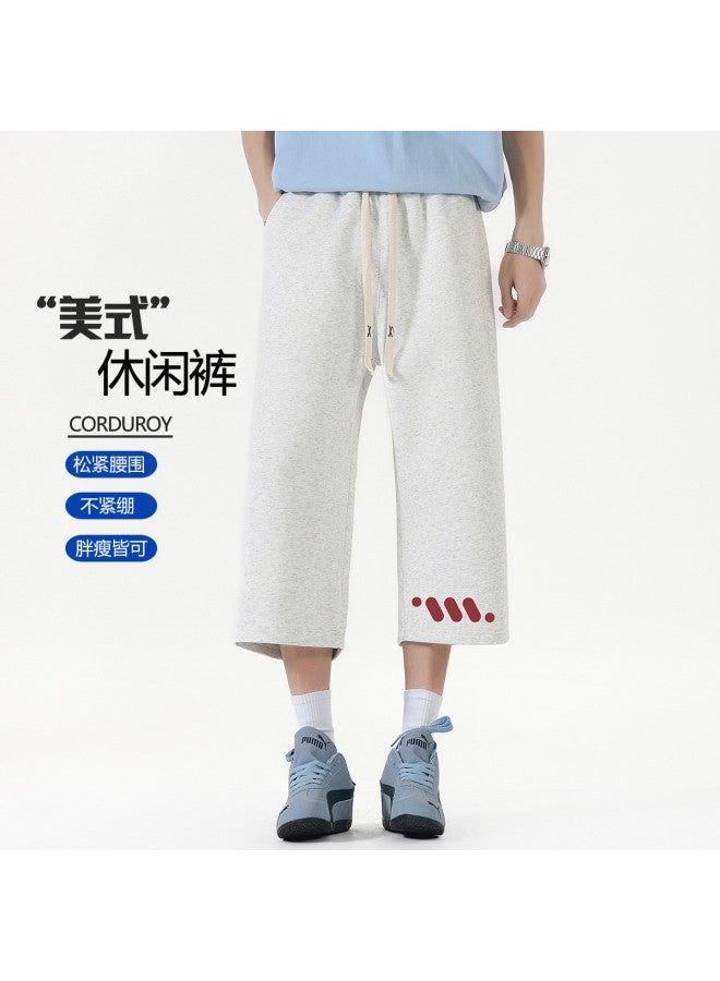 Baleno Youth Seven-pants Summer Simple Comfortable Fashion Printed Versatile Casual Joggers Drawstring Straight Loose Fit - Image 3