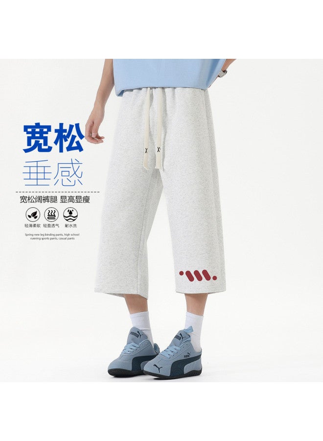 Baleno Youth Seven-pants Summer Simple Comfortable Fashion Printed Versatile Casual Joggers Drawstring Straight Loose Fit - Image 2