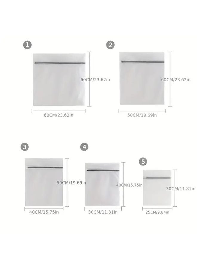 كيس غسيل قابل لإعادة الاستخدام لحساسات الملابس بسحاب، مقاس صغير 11.81 × 15.75 بوصة، شبكي - Image 4