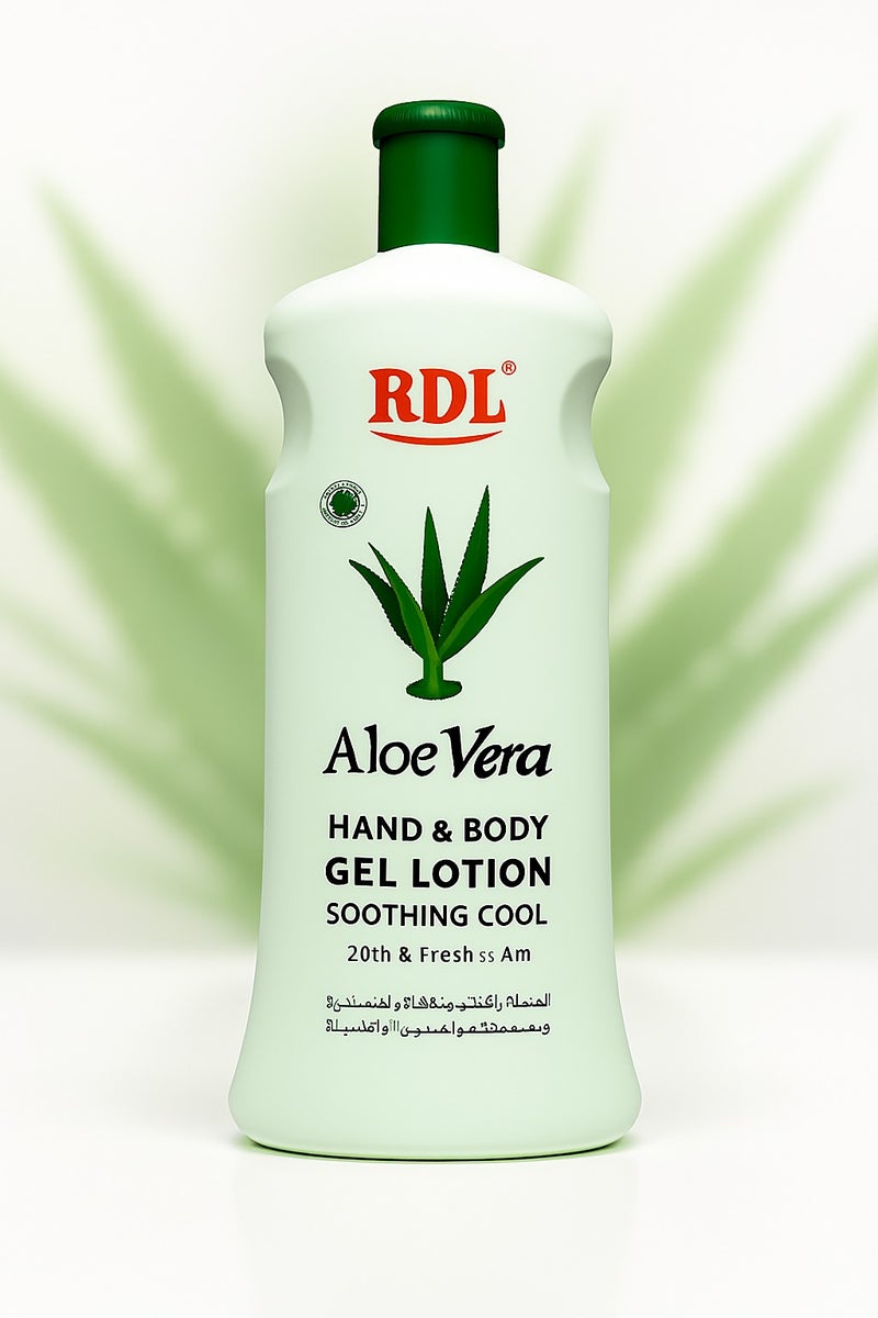 RDL لوشن جل الصبار من RDL لترطيب اليدين والجسم وتهدئة وتغذية العناية بالبشرة للاستخدام اليومي