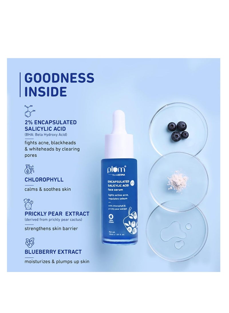 Plum 2% Encapsulated Salicylic Acid Face Serum Fights Active Acne Regulates Sebum Controls Oil Calms & Soothes Inflammation Lightweight  - Image 5