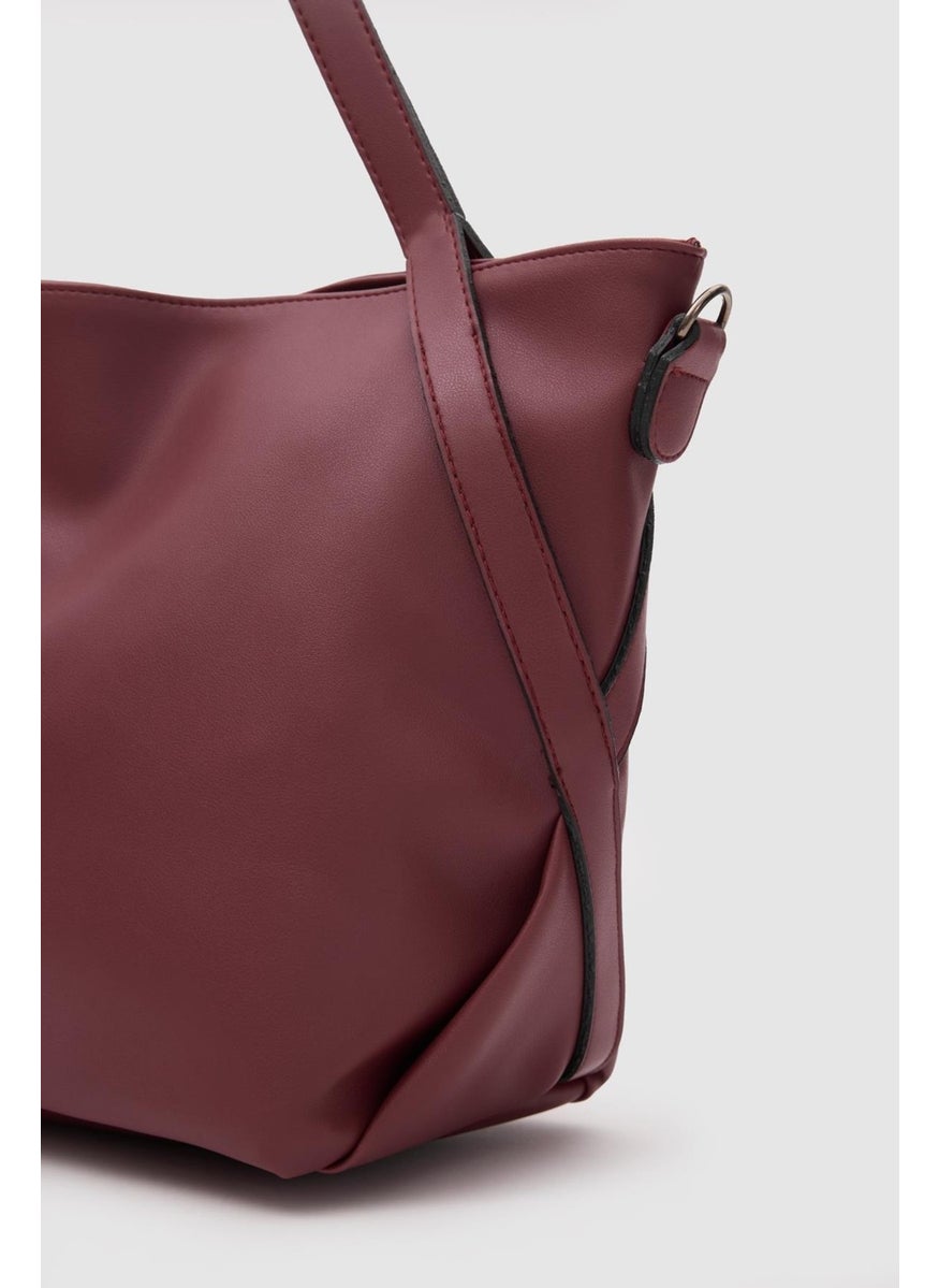 Shule Bags Basic Shoulder Bag Marguet Claret Red  - Image 4