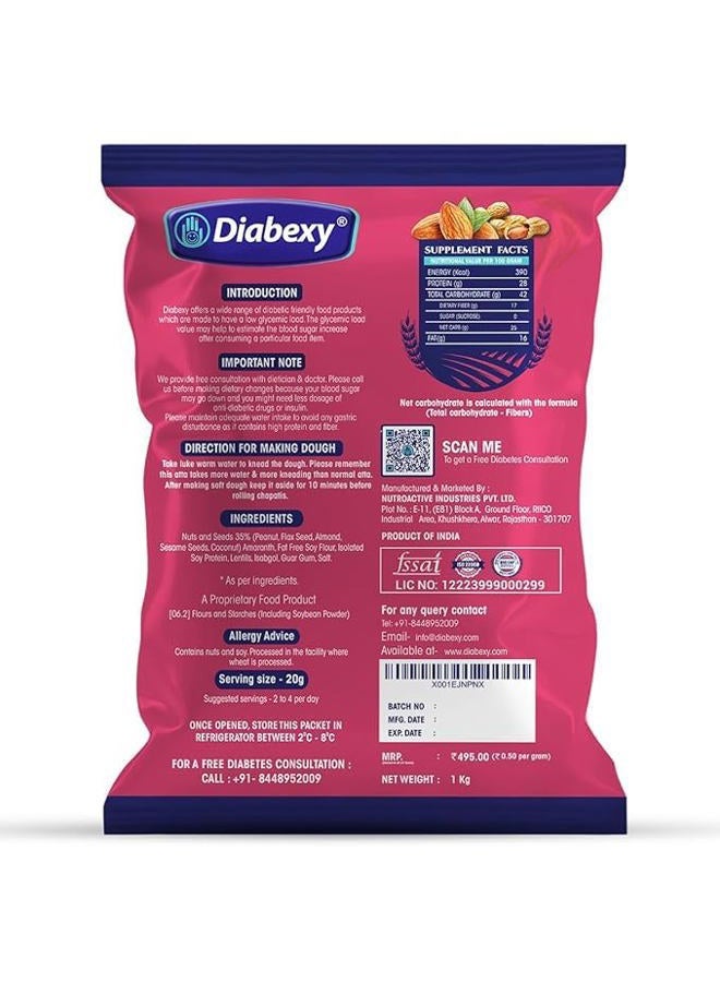 Diabexy Atta Gluten Free Sugar Control for Diabetics- 1 kg - Image 2