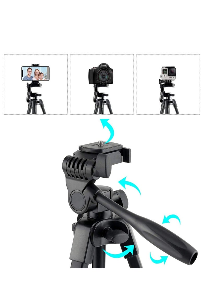 Flexible Tripod, Eocean 136cm Extendable Phone Tripod Stand with Carry Bag,Cell Phone Tripod with Wireless Remote,Universal Tripod for Video Selfie,iPhone Tripod Stand Travel Camera Tripod - Image 3