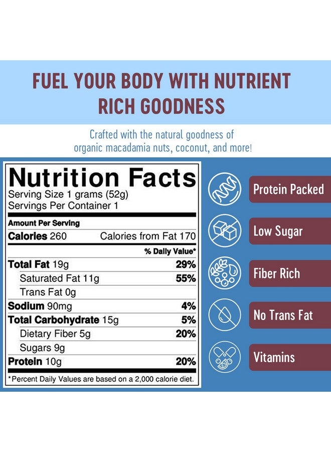 Mammoth Bar Macadamia Coconut Bar - Organic Snack Bar Packed With 10G Protein. Made With Premium Macadamia Nuts & Egg White Protein. Paleo • Gluten Free • Gmo Free • Raw  - Image 4