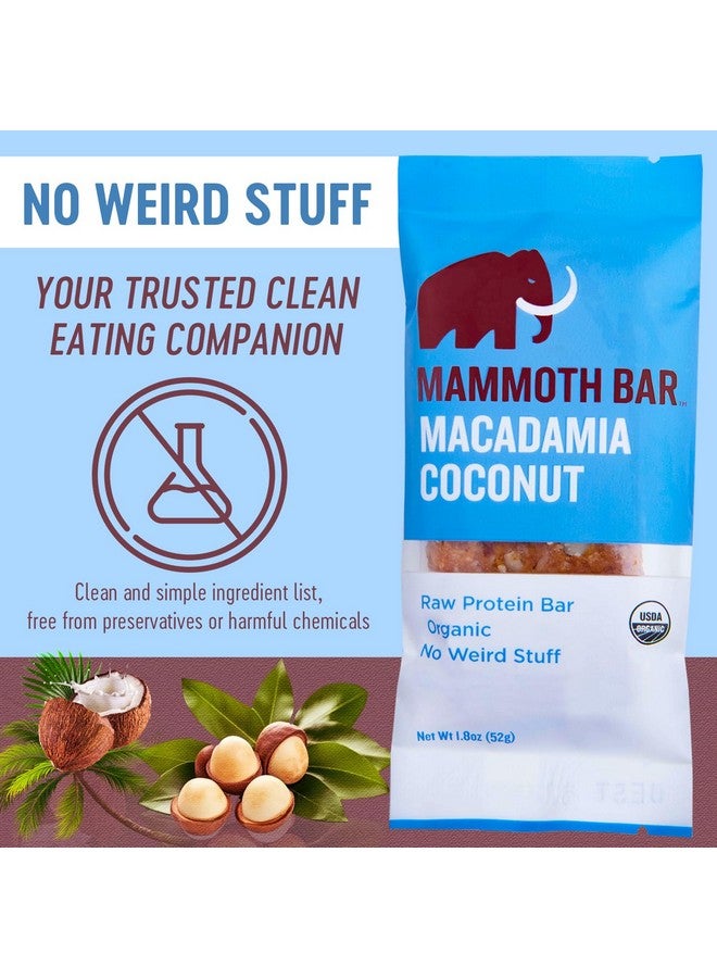 Mammoth Bar Macadamia Coconut Bar - Organic Snack Bar Packed With 10G Protein. Made With Premium Macadamia Nuts & Egg White Protein. Paleo • Gluten Free • Gmo Free • Raw  - Image 3