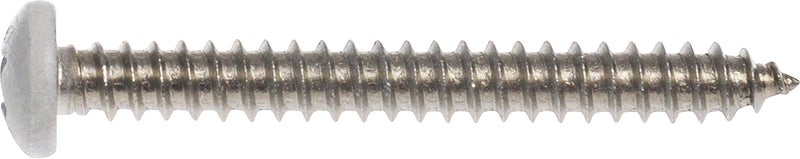 Hillman 44446 8 x 2-1/2-Inch White Pan Head Phillips Sheet Metal Screw, Stainless Steel, 15-Pack - Image 2