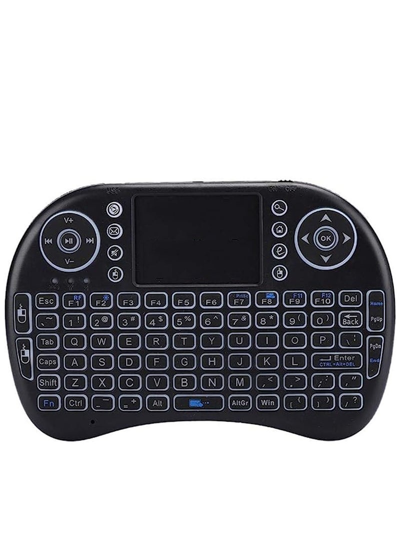 2.4G Tricolor Backlit Wireless Keyboard, English Keyboard, Ergonomic Design, USB Keyboard, Mini Handheld QWERTY Keyboard with 92 Keys, Silent Keyboard, Multimedia Support, PC Gaming Control Keys. - Image 4