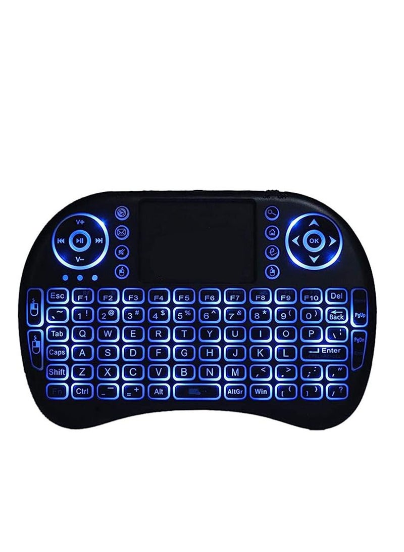 2.4G Tricolor Backlit Wireless Keyboard, English Keyboard, Ergonomic Design, USB Keyboard, Mini Handheld QWERTY Keyboard with 92 Keys, Silent Keyboard, Multimedia Support, PC Gaming Control Keys. - Image 3