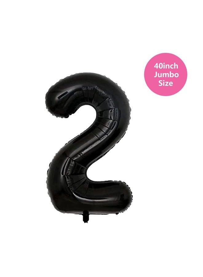 100% LIKED Two Cool Balloon Set, 40” Black Two|Black & White Smiley Face Latex |Checkered Foil for Two Cool Birthday Decorations, Smiley Face Party Deco, Baby Shower,2nd Birthday Party Supplies - Image 4