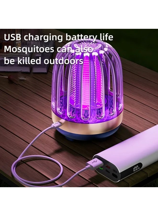 سبيكتون طارد البعوض الكهربائي القابل لإعادة الشحن عبر USB 2 في 1 طارد البعوض بالأشعة فوق البنفسجية 360 Sil طارد الآفات للحديقة  - Image 3