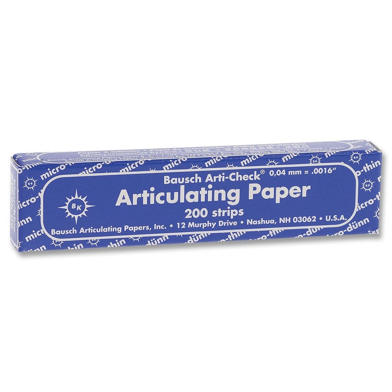 BAUSCH Articulating Papers BK09 Articulating Paper Micro-Thin Booklets Blue 200/pk - Image 1