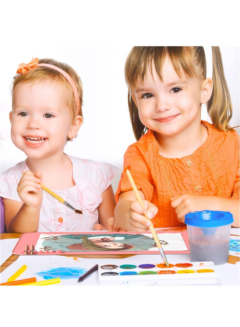 Excefore Silicone Painting Mat, 19.7"x11" Nonstick Silicone Craft Mat, Silicone Craft Mat with Cup and Paint Holder, Washable and Nonstick DIY Silicone Mats for Crafts Painting, Clay - Image 4