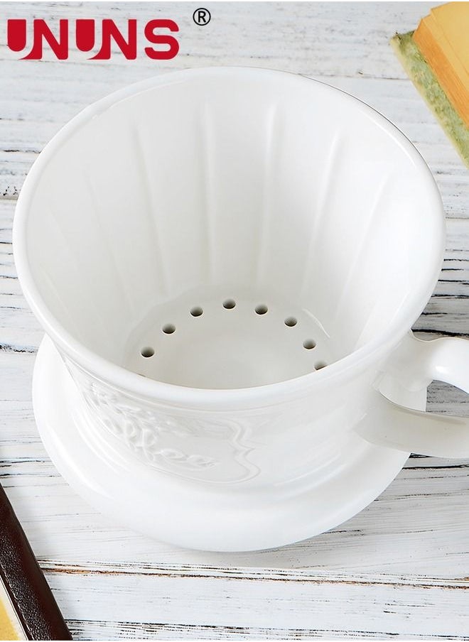 UNUNS V60 Pour Over Coffee Dripper,Paper Cone Filters,Ceramic Slow Brewing Accessories For Home,Cafe,Restaurants  - Image 2