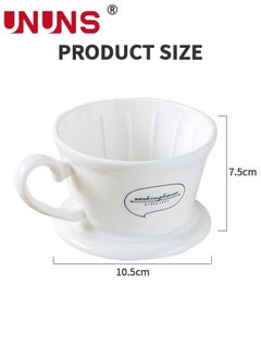 UNUNS V60 Pour Over Coffee Dripper,Paper Cone Filters,Ceramic Slow Brewing Accessories For Home,Cafe,Restaurants  - Image 5