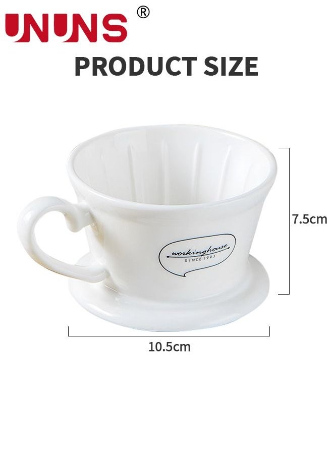 UNUNS V60 Pour Over Coffee Dripper,Paper Cone Filters,Ceramic Slow Brewing Accessories For Home,Cafe,Restaurants  - Image 5