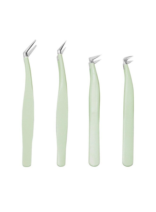 بودير مينسر ملقط رموش من بوديرمينسر، 4 قطع، على شكل حرف D، أسود، بلاستيك، عصري - Image 1