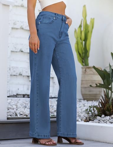 ETTELO Womens Jeans High Waisted Straight Leg Loose Stretchy Lightweight Tummy Control Trendy Jeans for Women 2025 - Image 3