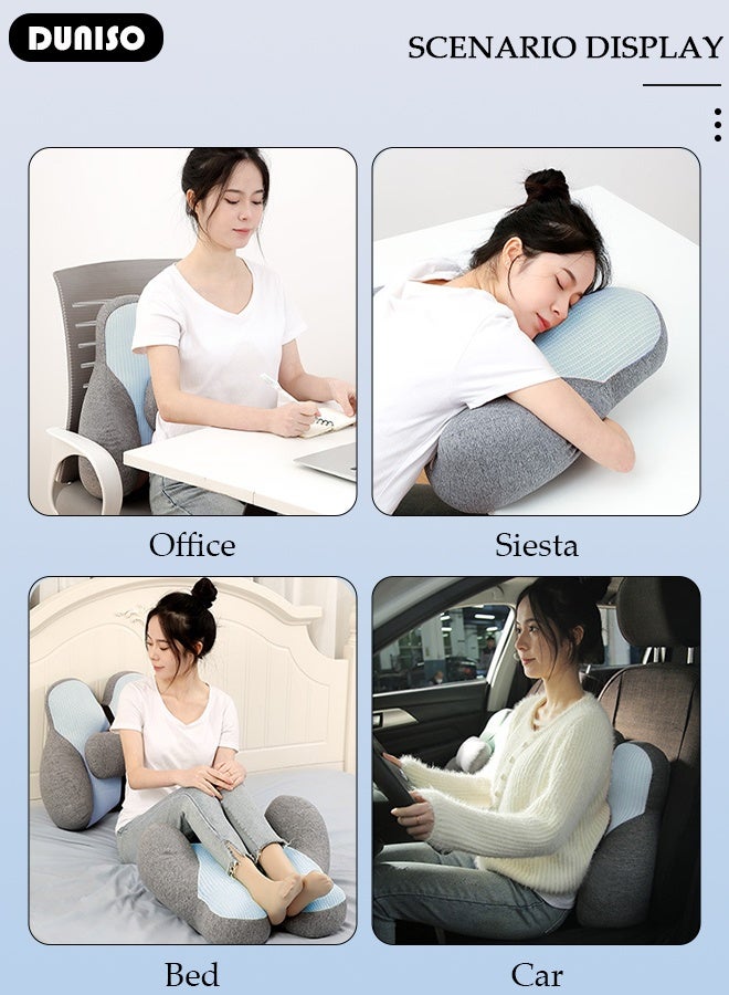 DUNISO Adjustable Lumbar Support Pillow with Adjustable Slider for Office Chair and Car Seat, Ergonomic Memory Foam Back Cushion for Improve Lower Back PainRelief and Sitting Posture  - Image 5