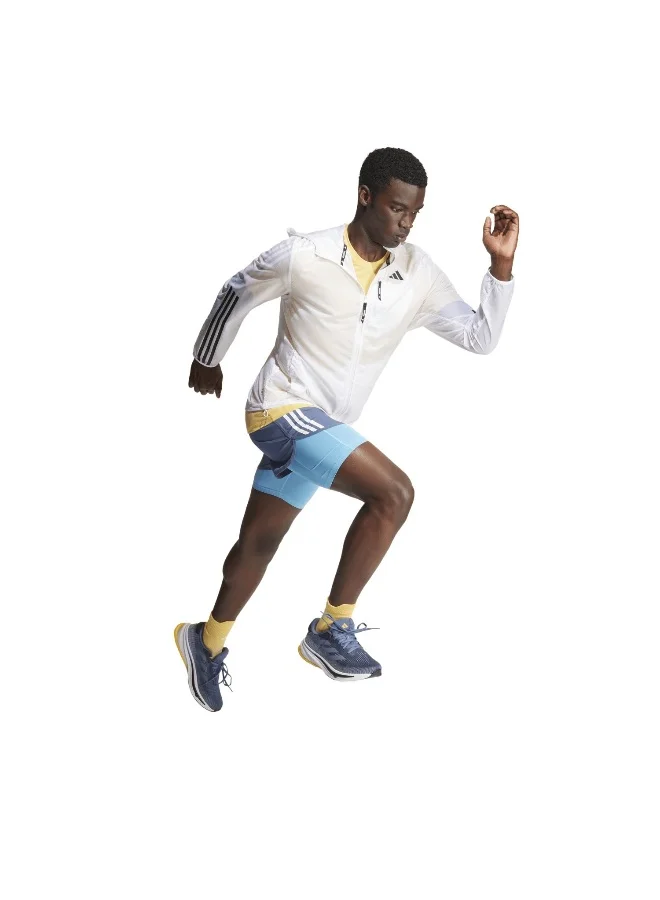 adidas جاكيت جري Otr E 3S أبيض للرجال مقاس XS