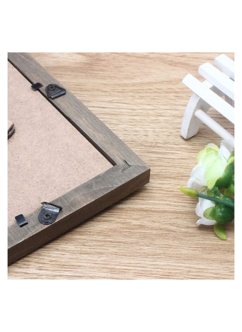 Rustic Wooden Photo Frame for Tabletop and Wall Display, Light Blue Decorative Picture Frame for Home Gallery and Art