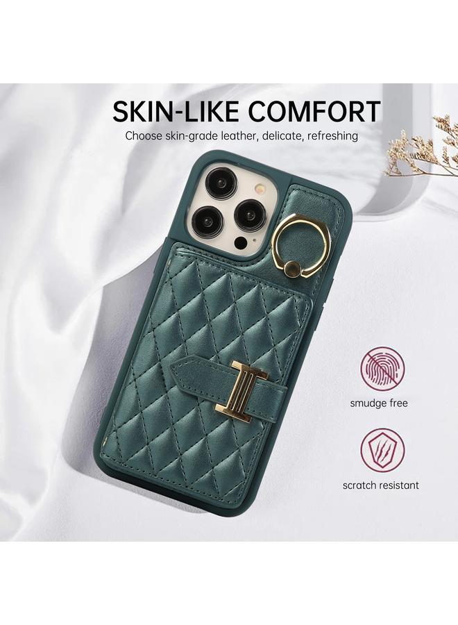 S-TOP Case For iPhone 12 Pro Max Horizontal Card Bag Ring Holder Phone Case with Dual Lanyard - Image 3