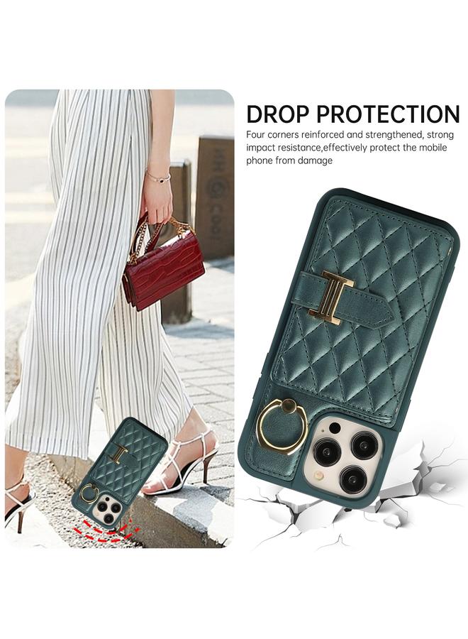 S-TOP Case For iPhone 12 Pro Max Horizontal Card Bag Ring Holder Phone Case with Dual Lanyard - Image 4