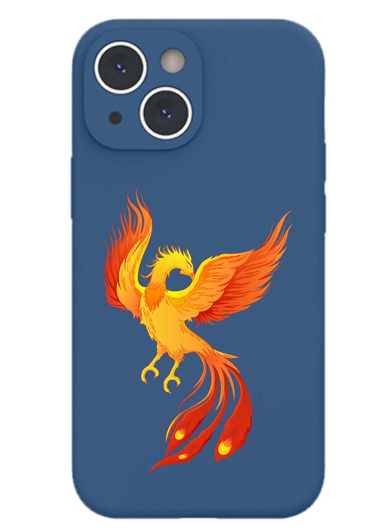 Theodor Protective Slim Fit Case Liquid Silicone Cover with Full Body Protection Anti-Scratch Shockproof Case For iPhone 15 Plus Blue  - pineapple - Image 1