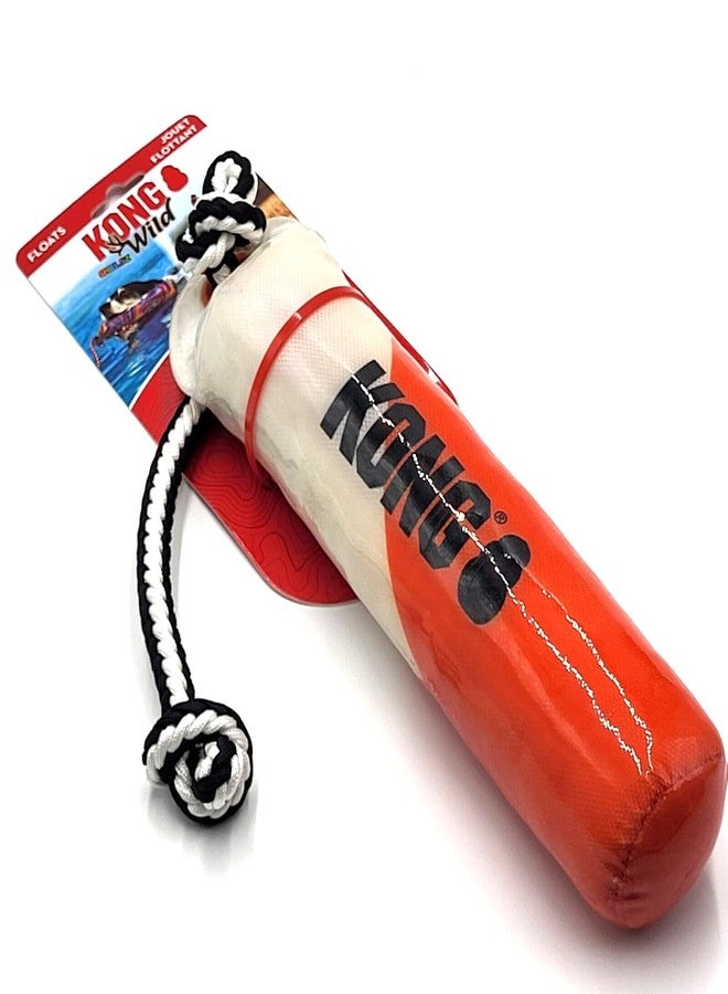 كونج لعبة تدريب الكلاب KONG بحبل مطاطي - لعبة متينة عائمة لجلب الأشياء والتدريب - عبوة من قطعتين (Wild Shieldz برتقالي/أبيض، صغير/متوسط) - Image 3