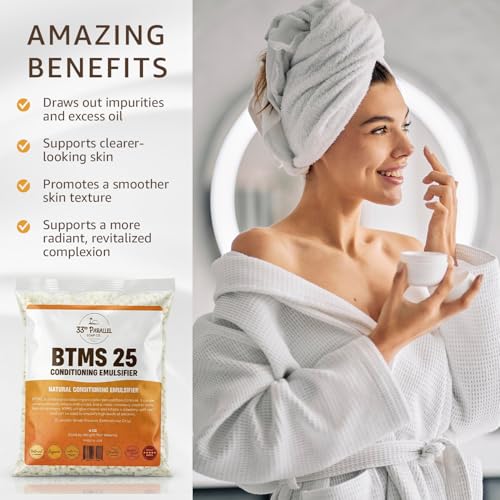 33RD PARALLEL SOAP CO. 33RD PARALLEL | BTMS 25 (1 lbs / 16 Ounces) Conditioning Emulsifier | Behentrimonium Methosulfate Cetearyl Alcohol Emulsifying Conditioner | (1 POUND) - Image 4