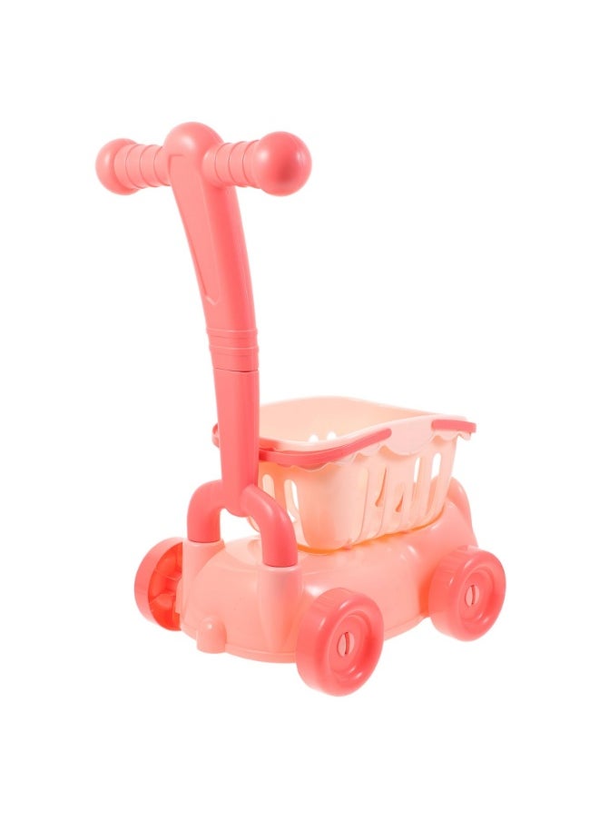Vixplorn Kids Shopping Cart Toy - Supermarket Trolley with Pretend Food & Accessories, Role Play Educational Gift for Toddlers, Play Kitchen Pretend Set, Durable Plastic Baby Carriage  - Image 2