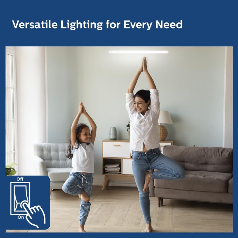 Philips أنبوب LED مضغوط 4 قدم 20 واط | 3 ألوان في 1 أنبوب LED | أنبوب تغيير المشهد للمنزل والديكور | اللون: أبيض قابل للتعديل، عبوة من 1 - Image 4