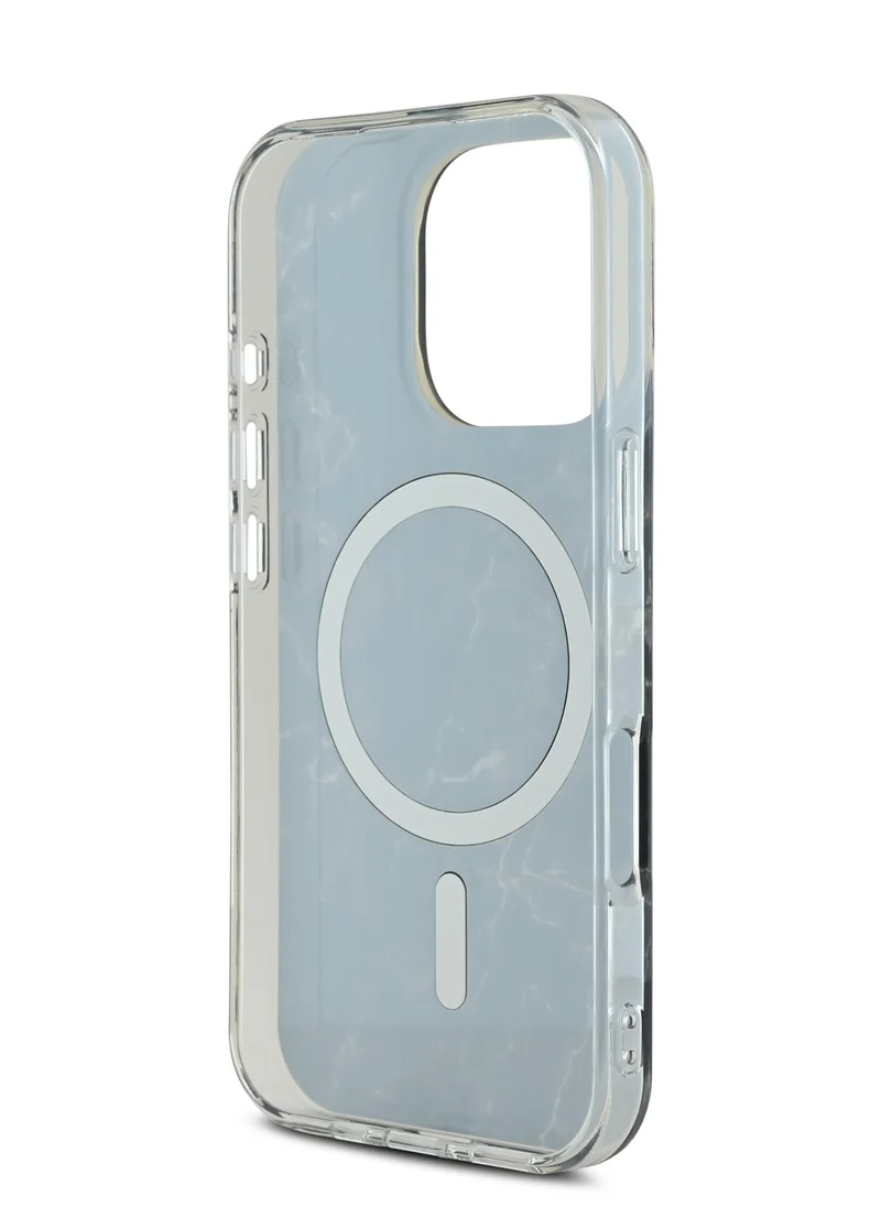 GUESS iPhone 16 Pro Max MagSafe Case IML Hard Cover with Marble Design / Comfortable Grip / Easy Snap-On / Precise Port Cutouts - Black
