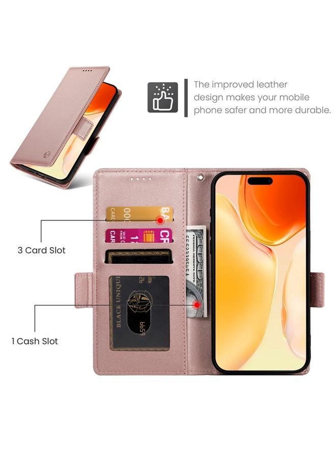 S-TOP Case For iPhone 16 Plus Side Buckle Magnetic Frosted Leather Phone Case - Image 4