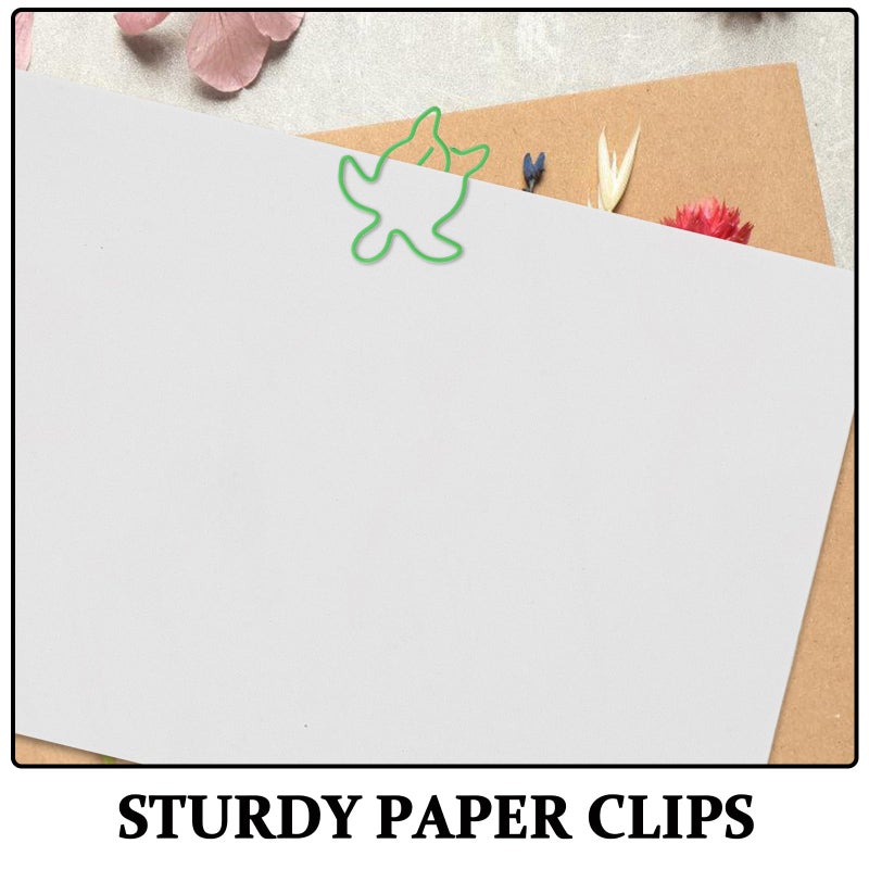 Turtle Shaped Paper Clips 100pcs Strong Metal Document Fasteners for Office School - Image 4