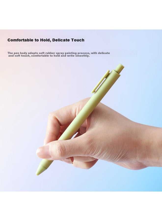 Kaco Colorful Neutral Pen High Appearance Value 0.5mm Bullet Tip Click Signature Pen Student Highlighter Notebook Water Pen Ice Clear (1 Pen + 2 Refills) - Image 2