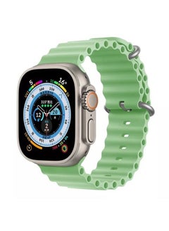 Ocean Silicon Band Watch Band Strap for Apple Watch Ultra 49mm/45mm/44mm/42mm Ocean Marine Green