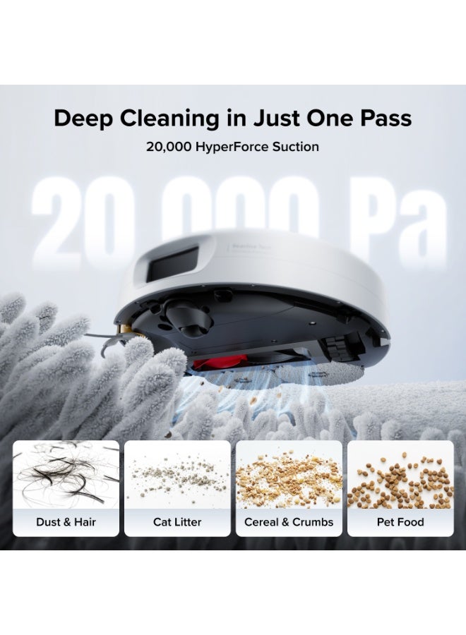 Roborock Qrevo 2 Pro Robot Vacuum Mop,20,000Pa,AI Obstacle Avoid,Dual Zero-Tangle Brushes,Retractable Edge Mop,15mm Lift Mops,All-in-One Dock,149℉ Hot Wash,Detachable Mops,113℉ Dry,Carpet & Pet Hair - Image 2