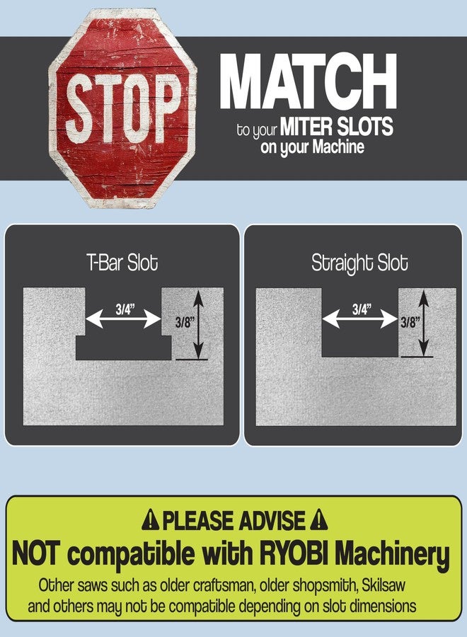 فولتون مقياس ميتري من فولتون 2000 SE HDF NoPlay، شريط ميتري فولاذي قابل للتمدد، مقاس 3/4 × 3/8 بوصة، قاعدة مسطحة من UHMW بفتحة ميتري، رأس على شكل منقلة، 13 نقطة توقف إيجابية، زاوية مزدوجة من الألومنيوم 45 درجة - Image 2