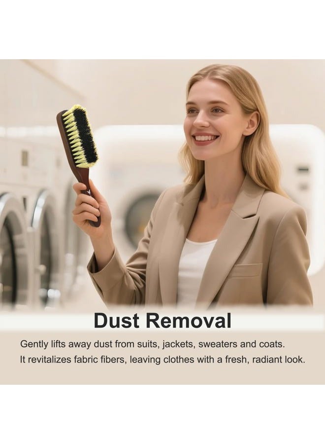 SUNBIRD Clothing Brush & Lint Remover for Clothes - for Sweaters, Suits, Cashmere, Wool, Velvet, Suede Jackets - Pet Hair Removal Brush with Natural Solid Wood Handle - Gentle Lint Brush - Image 3